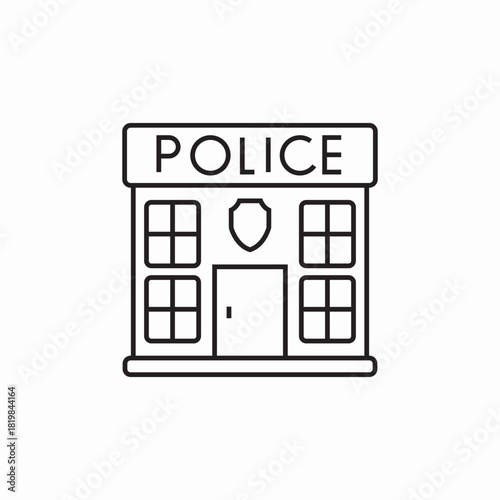 police station icon sign vector