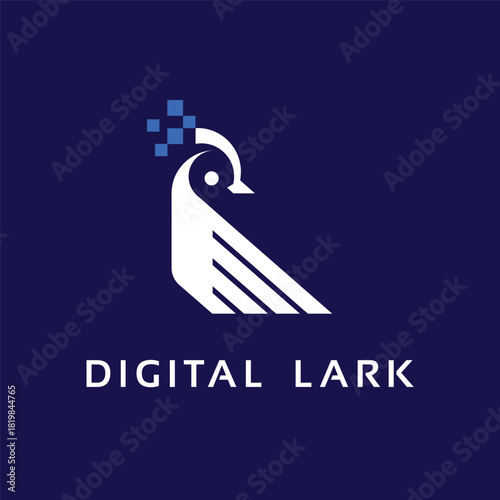 DIGITAL LARK logo vector for technology company