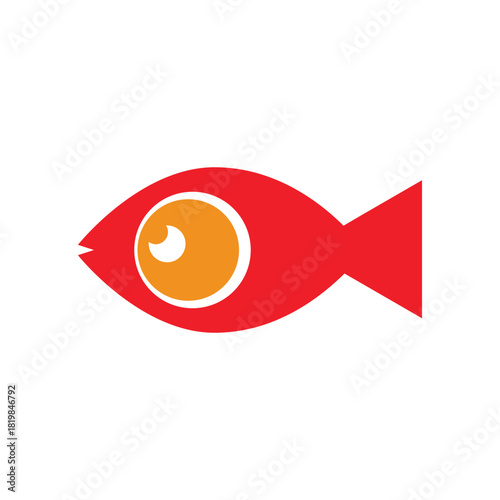BIGEYEFISH funny logo illustration
