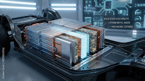 Solid State Battery Pack Integrated Car Chassis Visualization