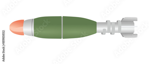 Green missile bomb. vector illustration