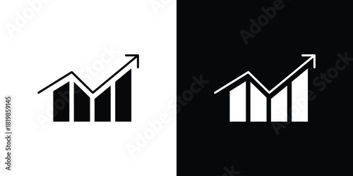 Trend Arrow icons. Simple solid style. Glyph vector illustration isolated