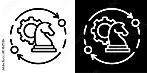 Gears Sync  Icon Set White Style Collection
