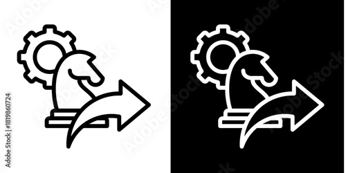 Forward Arrows  Icon Set White Style Collection
