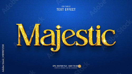 Majestic Gold Glitter Text Effect