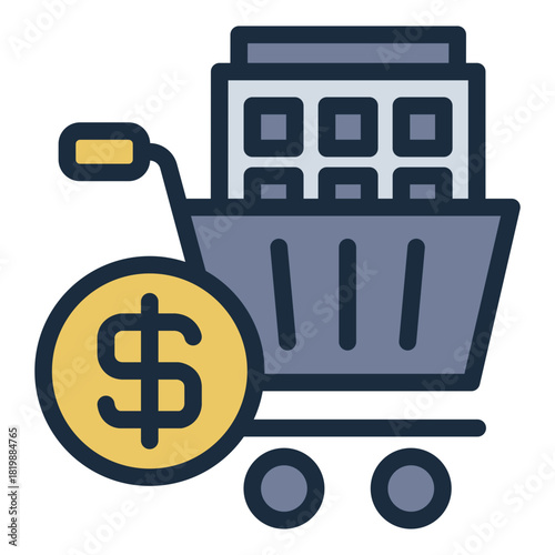 acquisition filled line icon. purchase deal. company merger. corporate finance