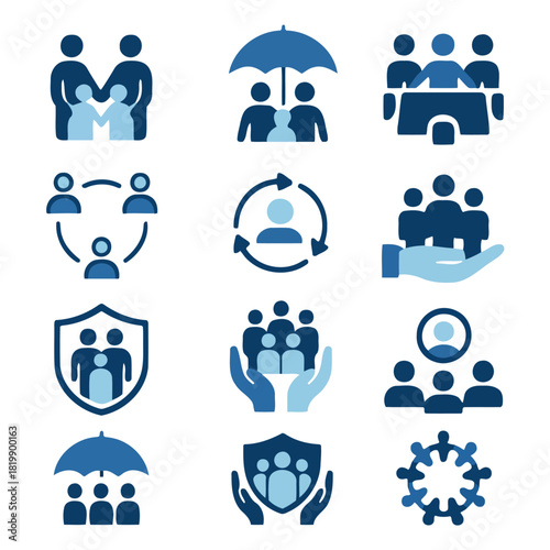 Safeguarding the Community: An intricate array of emblems unveils themes of togetherness and security, embodying the essence of community support. 