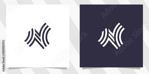 letter n logo design vector