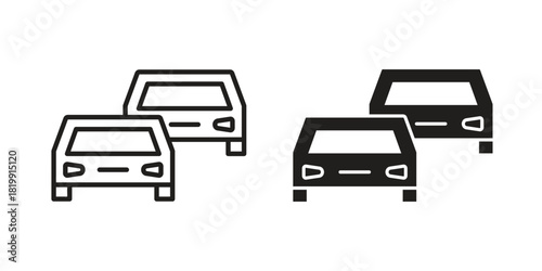 Trafic icon concept outline symbol design. Simple element illustration.
