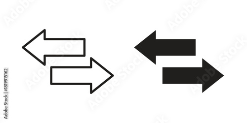 Transfer icon concept outline symbol design. Simple element illustration.
