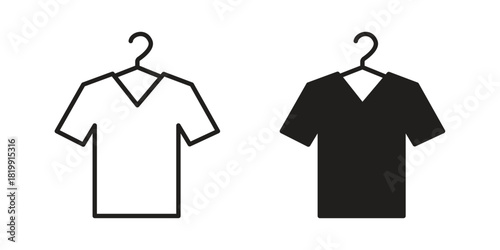 Tshirt icon concept outline symbol design. Simple element illustration.