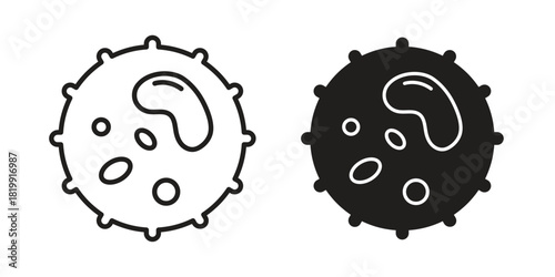 White blood cell icon concept outline symbol design. Simple element illustration.