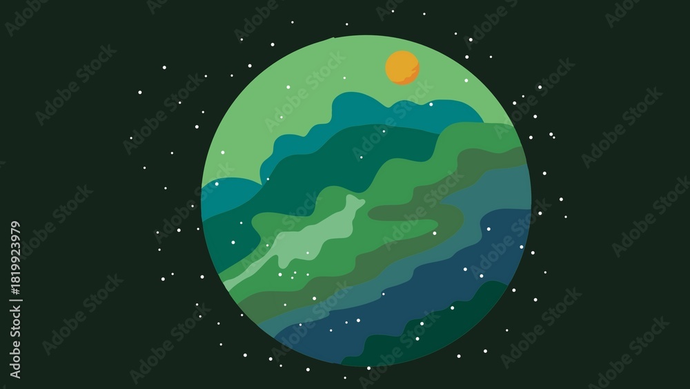 Naklejka premium planet earth in the sky