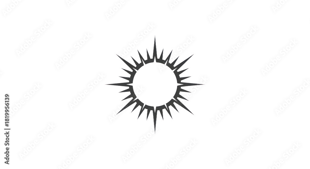 Fototapeta premium Abstract sunburst graphic with radiating beams isolated on transparent background