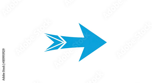 Wallpaper Mural Cyan arrow graphic with white details simple vector illustration on transparent background Torontodigital.ca