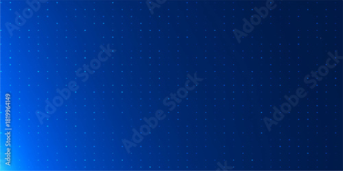 A dynamic blue abstract background featuring shimmering particle stars in the dark night sky