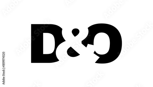 DO logo design in bold style. Black white identity symbol. Modern typography emblem. Corporate branding icon.