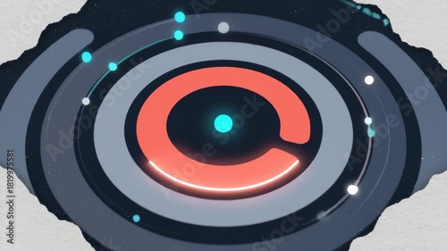 Circles Animation With Dots Orbiting Around the Center Point