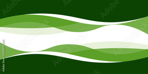 Abstract modern green wave background, Vector green line background curve element with white space for text and message design, overlapping layers. modern