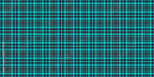 Classic teal tartan pattern. Ideal for backgrounds, textiles or festive themes, conveying warmth and tradition with a modern twist. Versatile design element.