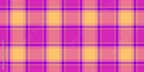 Vibrant plaid pattern with bright, contrasting colors. Seamless geometric design, perfect for fashion, backgrounds, or textile designs. Playful and eyecatching aesthetic.