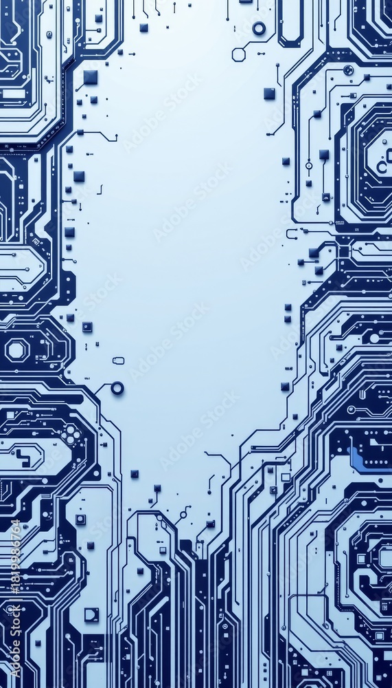 Obraz premium Futuristic Circuit Board Digital Technology