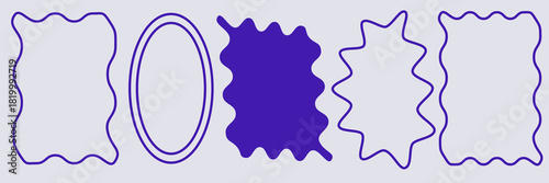 Chalk or charcoal frames for greeting cards, wedding and birthday party, picnic invitations in marine Mediterranean sea coastal style. Hand drawn ornament borders for stamp decoration template.