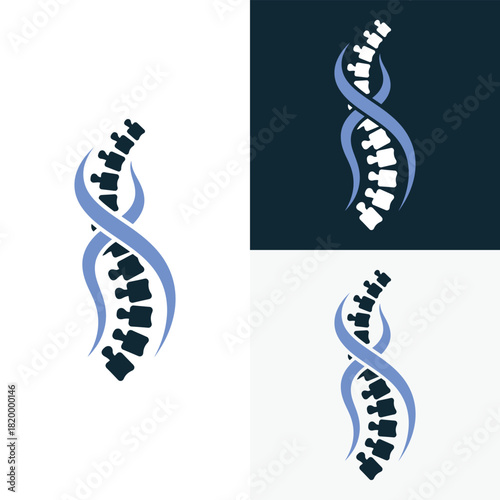 spine  logo vector icon illustration