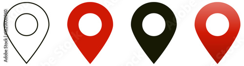 Location icon symbol , Map pin place marker. location pointer icon symbol in flat style. Red Location pin icon, Navigation sign