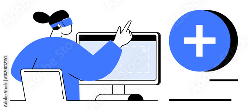 Augmented reality concept. Augmented reality transforms digital experiences with interactive workflows and tools. Augmented reality for virtual collaboration, education, healthcare, and user