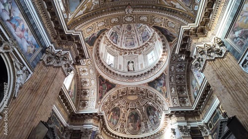 The dome of church of Santa Maria ai Monti in Rome, Italy