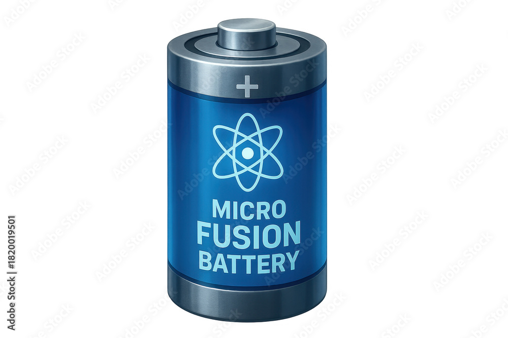 Obraz premium Micro fusion battery generating futuristic nuclear power