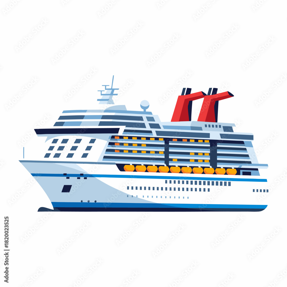 Obraz premium cruise ship vector