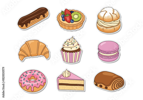 Sweet Temptations A Colorful Collection of Delicious Pastries and Desserts