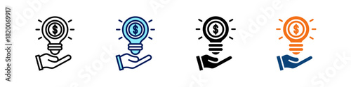 Business Idea All In One Icon Multi Styles Vector Set