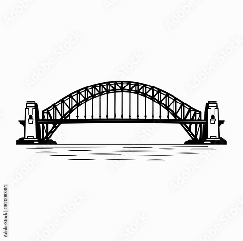 Sydney Harbour Bridge Silhouette