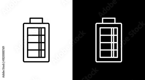 Battery White Icon Set Design