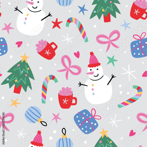 Cute Christmas Pattern Winter Background