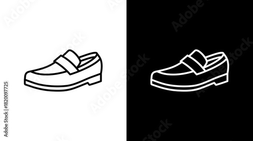 Loafers White Icon Set Design