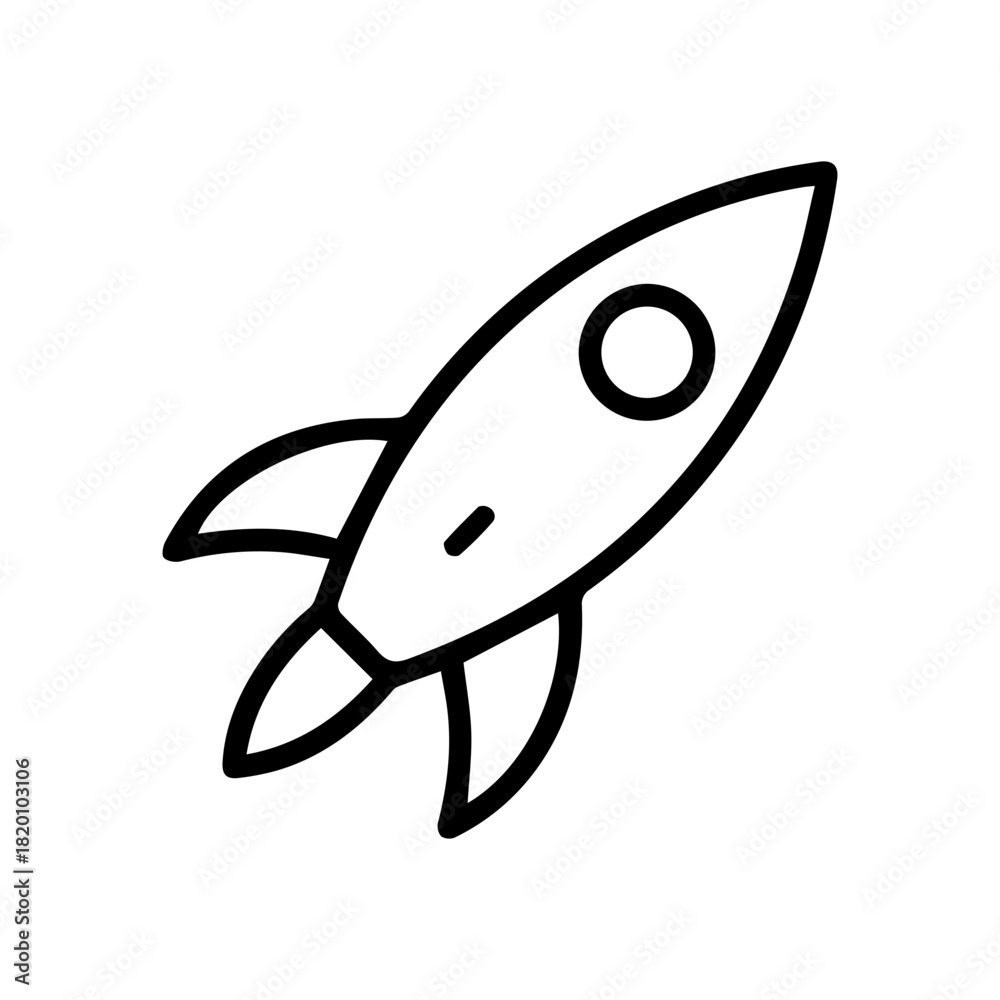 Fototapeta premium Rocket Ship Icon