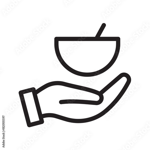 Impactful Food Donation icon collection for charity drives, community aid programs, hunger relief, and nonprofit support initiatives