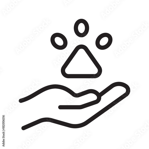 Compassionate Animal Welfare icon collection for pet care, rescue programs, wildlife protection, and nonprofit support initiatives