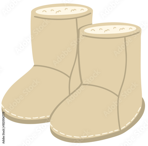 Hand drawn winter boots