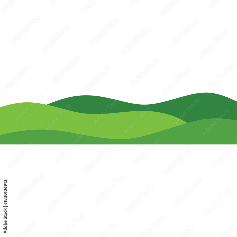 Obraz premium Field Green Waves Hills