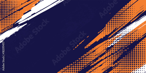 Abstract orange sporty background with grunge effect
