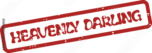 Heavenly Darling Grunge Stamp Mark Signifying Cherished Beloved and Divine Affection