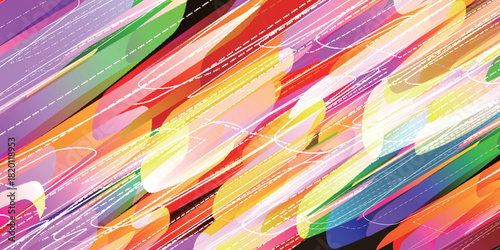 カラフル　和柄　模様　背景