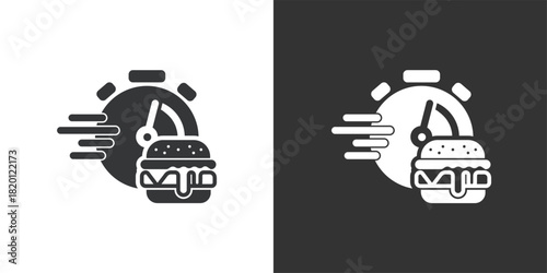 Express Fast Food icon. Solid glyph series icon