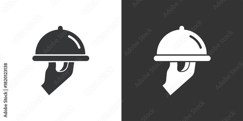 Fototapeta premium Food Service icon. Solid glyph series icon