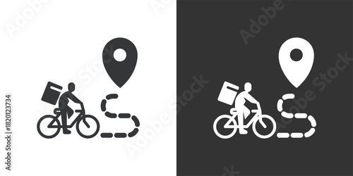 Delivery Tracking icon. Solid glyph series icon
